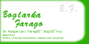 boglarka farago business card